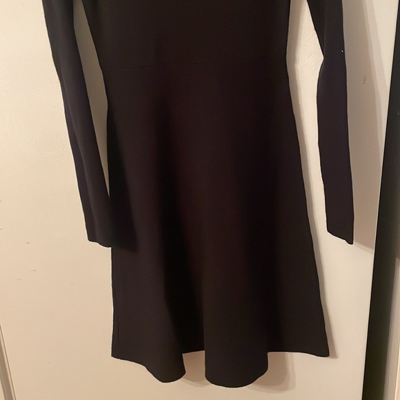 International Concepts INC Petite Long Sleeve Shoulder Showing Black Dress Sz PP - Picture 4 of 5